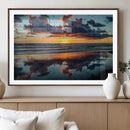 Beach Sunset Print - Stunning Ocean Canvas Artwork with