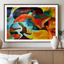 Human Love Figures Abstract Wall Art Canvas Print
