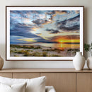 Sunset On The Ocean Wall Art Canvas Print