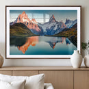 Landscape Mountain and Lake View Wall Art Canvas Print