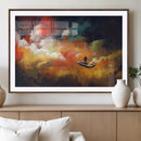 Surreal Space Adventure Canvas Wall Art – Dreamlike Abstract