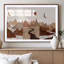 Boho Wall Art Canvas Print Set Mid-Century Prints Bohemian