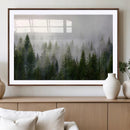Forest Wall Art Canvas Print | Foggy Forest Wall Art | Pine