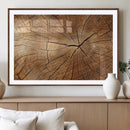 Tree Ring Canvas Art, Rustic Wood Grain Wall Art, Tree Slice