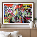 Picasso Style Art Abstract Canvas Wall Art Print , Colorful