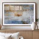 Blue Multi Panel Abstract Wall Art Canvas, Abstract Blue and