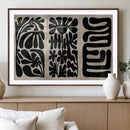 Canvas Print Wall Art Abstract Art Boho, Framed Boho Art