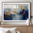 Navy Blue Abstract Wall Art Canvas Print