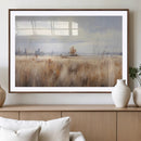 Golden Fields Wall Art Print Canvas – Serene Landscape of