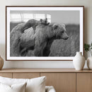 Bear and Cub Wall Art Canvas | 399 Bear Cub