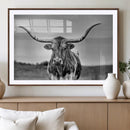 Texas Longhorn Cow Wall Art, Texas Longhorn Canvas, Cattle