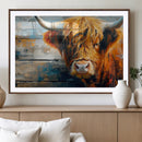 Highland Cow Abstract Canvas Wall Art – Bold Farmhouse