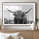 Longhorn Canvas Print, Bighorn Cow Wall Art Canvas Print