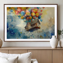 UP-Inspired Floating House with Balloons Canvas Art – by MyGreatCanvas | Canvas Wall Art Prints | Photo Prints & Wall Decor