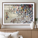 Banksy Wall Art - Banksy Girl Butterfly Graffiti Wall Art