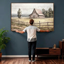 Rustic Farmhouse Barn Wall Art | 3-Panel Framed Gallery Wrap