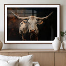 Texas Longhorn Wall Art | 3-Panel Large Texas Longhorn