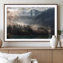 Foggy Mountain Canvas Print Forest Wall Art