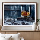 Whiskey Ice Wall Art Canvas Print