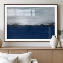 Navy Blue Abstract Wall Art Canvas Print