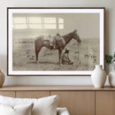 Cowboy Wall Art - Western Horse Canvas Print - Vintage