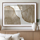 Rustic Brown Tree Ring Wall Art Canvas Print – Framed and