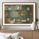 Avatar Wall Art: The Last Airbender Vintage Map - Wall Art