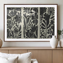 Modern Botanical Wall Art - Floral Black and White Canvas