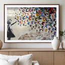 Banksy Graffiti Wall Art Canvas Print: Girl Releasing