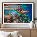 Sea Turtle Wall Art Canvas Print – Vibrant Ocean Coral Reef by MyGreatCanvas | Canvas Wall Art Prints | Photo Prints & Wall Decor