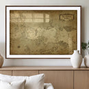 Vintage Game of Thrones Map Wall Art | Westeros and Essos