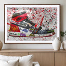 Jordan Shoes Graffiti Wall Art Canvas Print- Jordan Graffiti