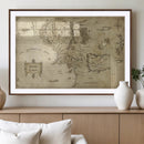 Vintage Middle Earth Map Wall Art Canvas – Lord of the Rings