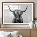 Highland Wall Art Canvas Print – Minimalist Black and White by MyGreatCanvas | Canvas Wall Art Prints | Photo Prints & Wall Decor