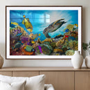 Colorful Coral Reef and Sea Life Turtle Canvas Print, by MyGreatCanvas | Canvas Wall Art Prints | Photo Prints & Wall Decor