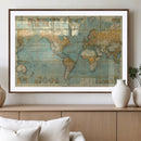 Push Pin World Map Canvas Print – Travel Tracker Wall Art