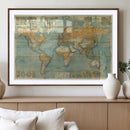 Push Pin World Map Canvas Print – Travel Tracker Wall Art