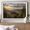 Sunrise Over the Smoky Mountains Canvas Wall Art –