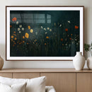 Framed Wildflower Field Wall Art, Framed Vintage Botanical