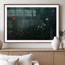 Wildflower Field Framed Wall Art, Vintage Botanical