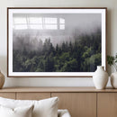 Misty Forest Wall Art | Foggy Forest Canvas Print | Large