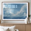 Abstract Ocean Print Artwork- Serene Blue Ocean Canvas Wall