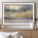 Modern Coastal Artwork with Vibrant Abstract Ocean Waves