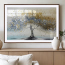 Golden and Silver Tree Wall Art – Framed Elegant Leaves by MyGreatCanvas | Canvas Wall Art Prints | Photo Prints & Wall Decor