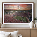 Indiana Memorial Stadium Wall Art Canvas Print, Framed