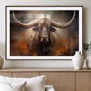 Highland Bull Canvas Abstract Canvas Wall Art Print –