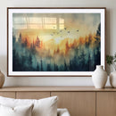 Abstract Forest Wall Art Print- Serene Nature Canvas Print
