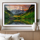 Maroon Bells Lake Wall Art Canvas Print – Framed Majestic