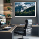 Misty Forest Wall Art Canvas Print – Pine Hills Foggy
