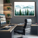 Pine Forest Wall Art Canvas Print – Misty Mountains Foggy by MyGreatCanvas | Canvas Wall Art Prints | Photo Prints & Wall Decor